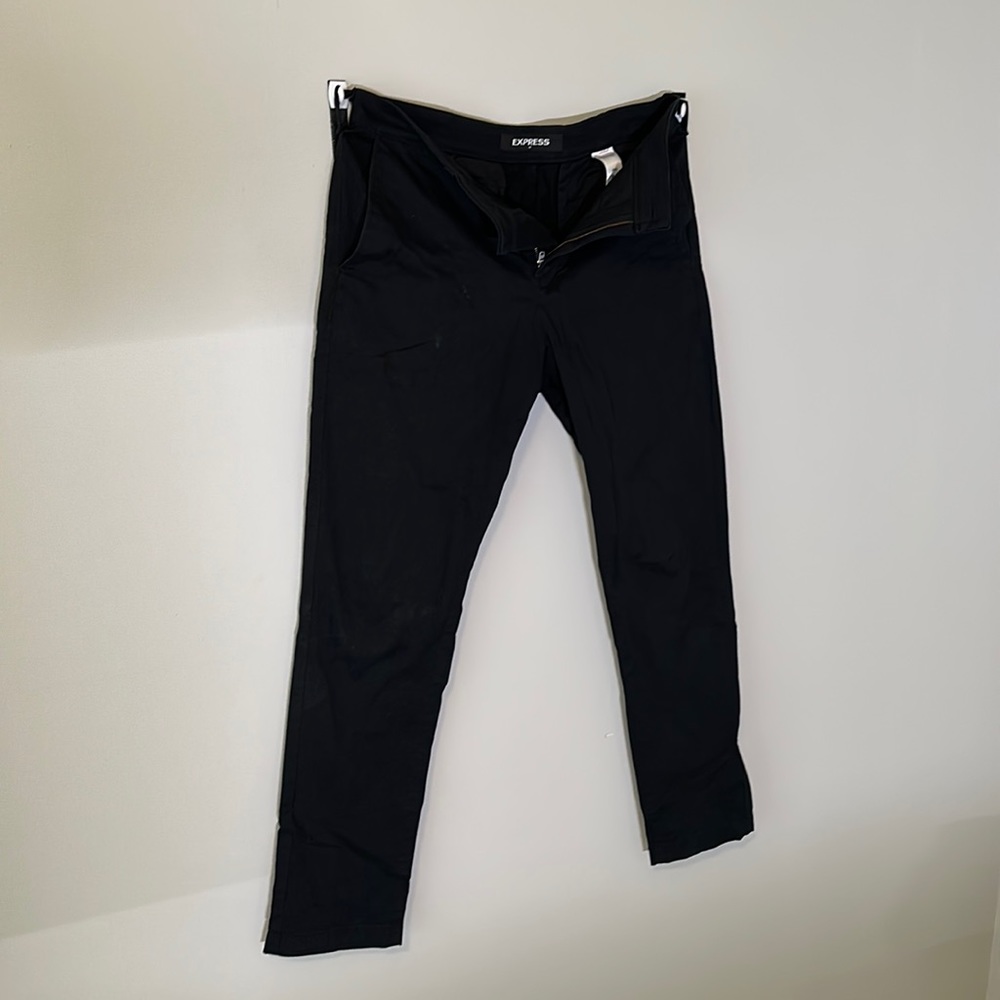 Express Athletic Tapered Black Hyper Stretch Jeans